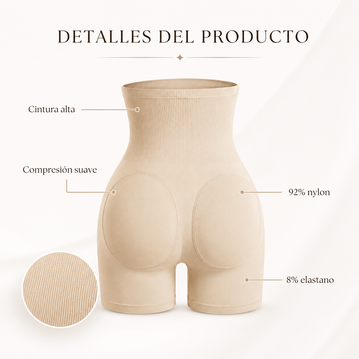 Panty Levanta Cola de Cintura Alta para Mujer | NatBien