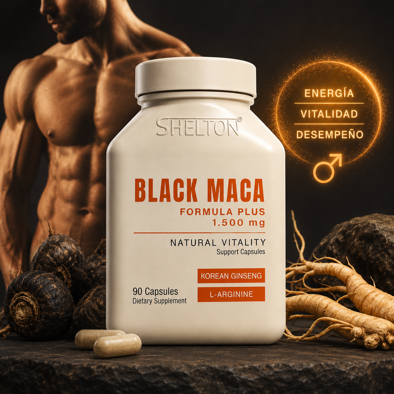 MACA NEGRA FORMULA PLUS 1500MG | Envío Gratis RD – NatBien.