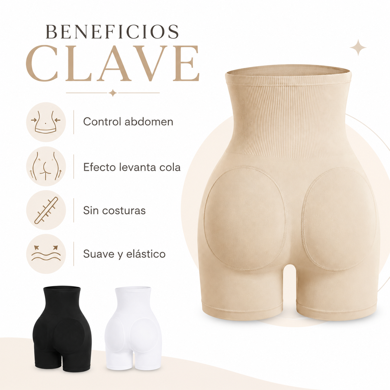 Panty Levanta Cola de Cintura Alta para Mujer | NatBien