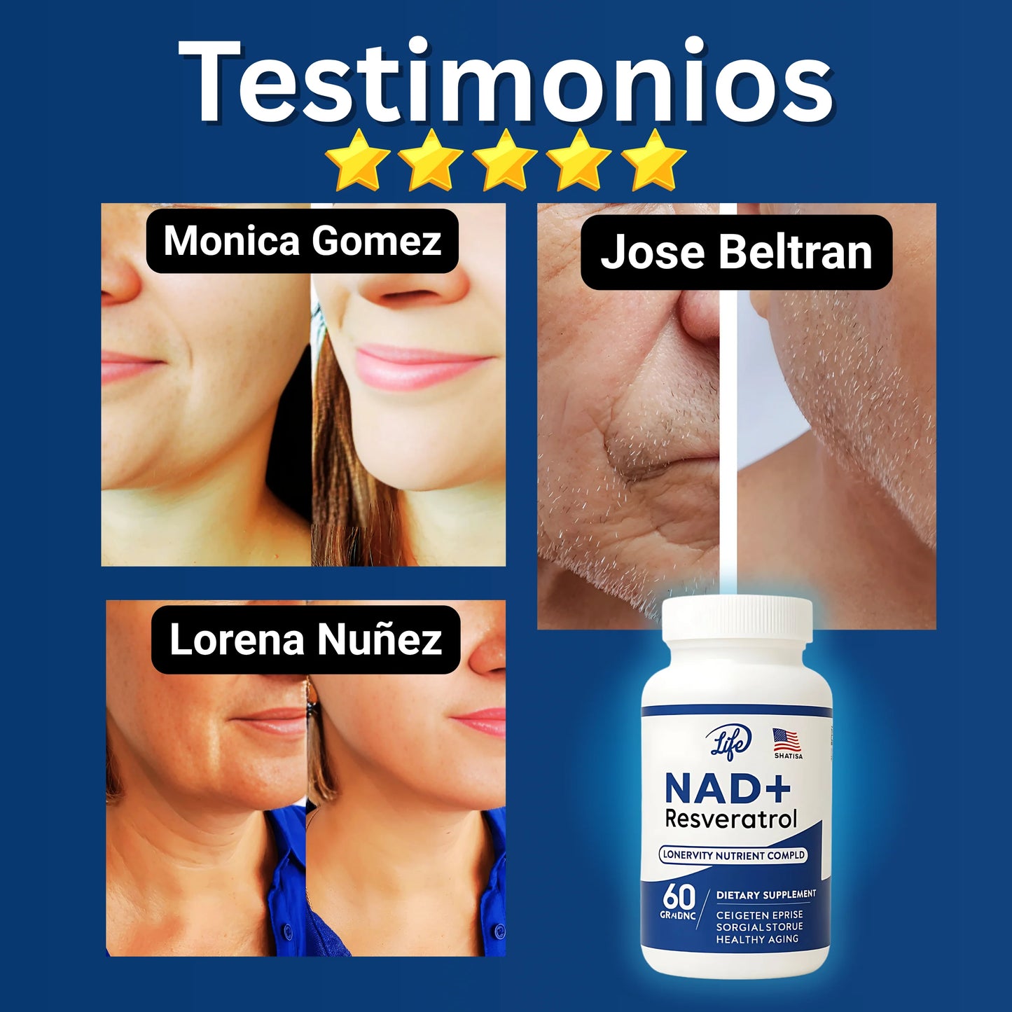 NAD+ con Resveratrol EF| Suplemento Natural | Envío Gratis RD – NatBien